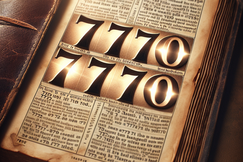 What Is the Number 7770 Meaning in the Bible?